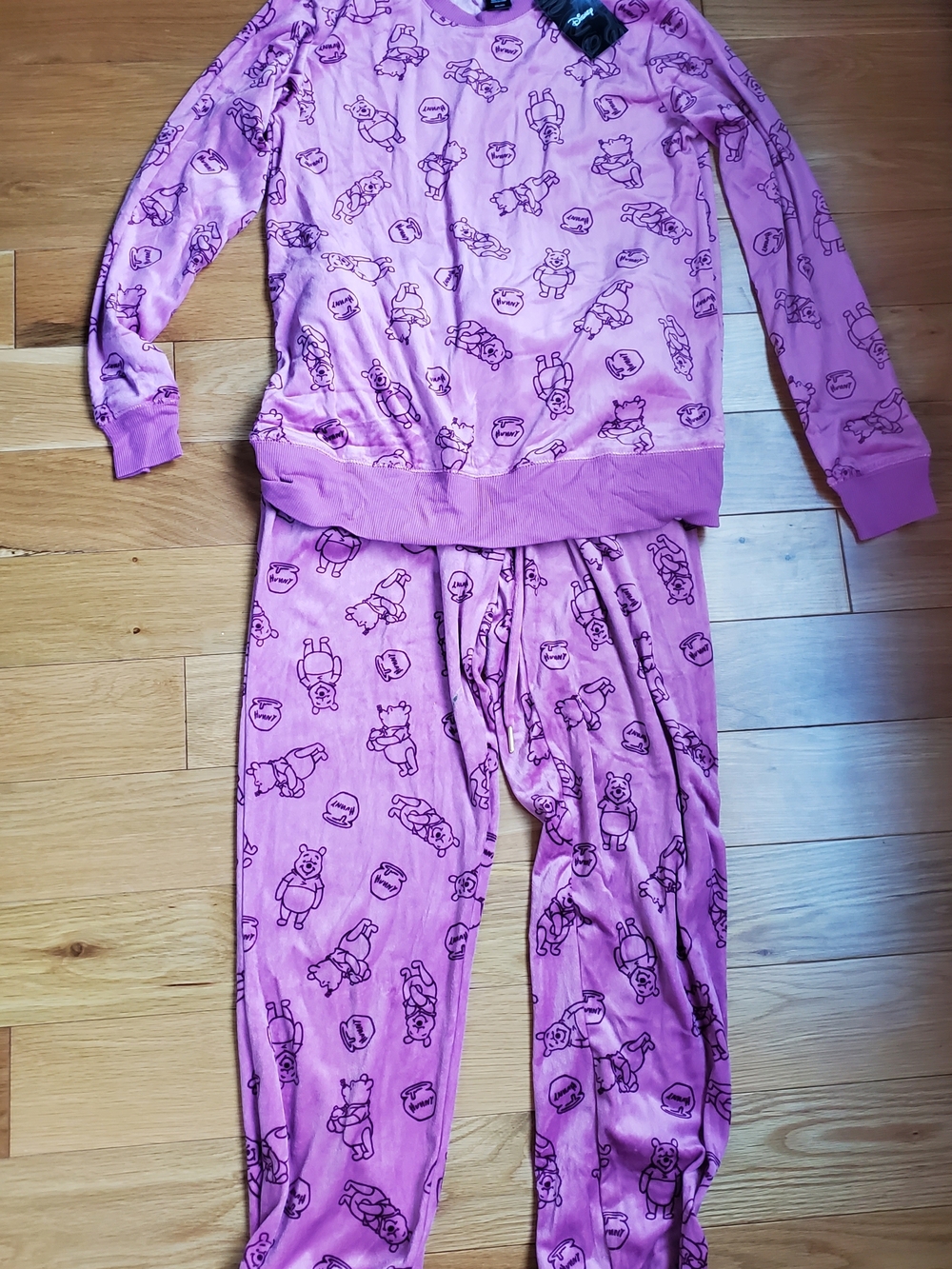 Disney Pink Winnie the Pooh Long Sleeve Pajama Set